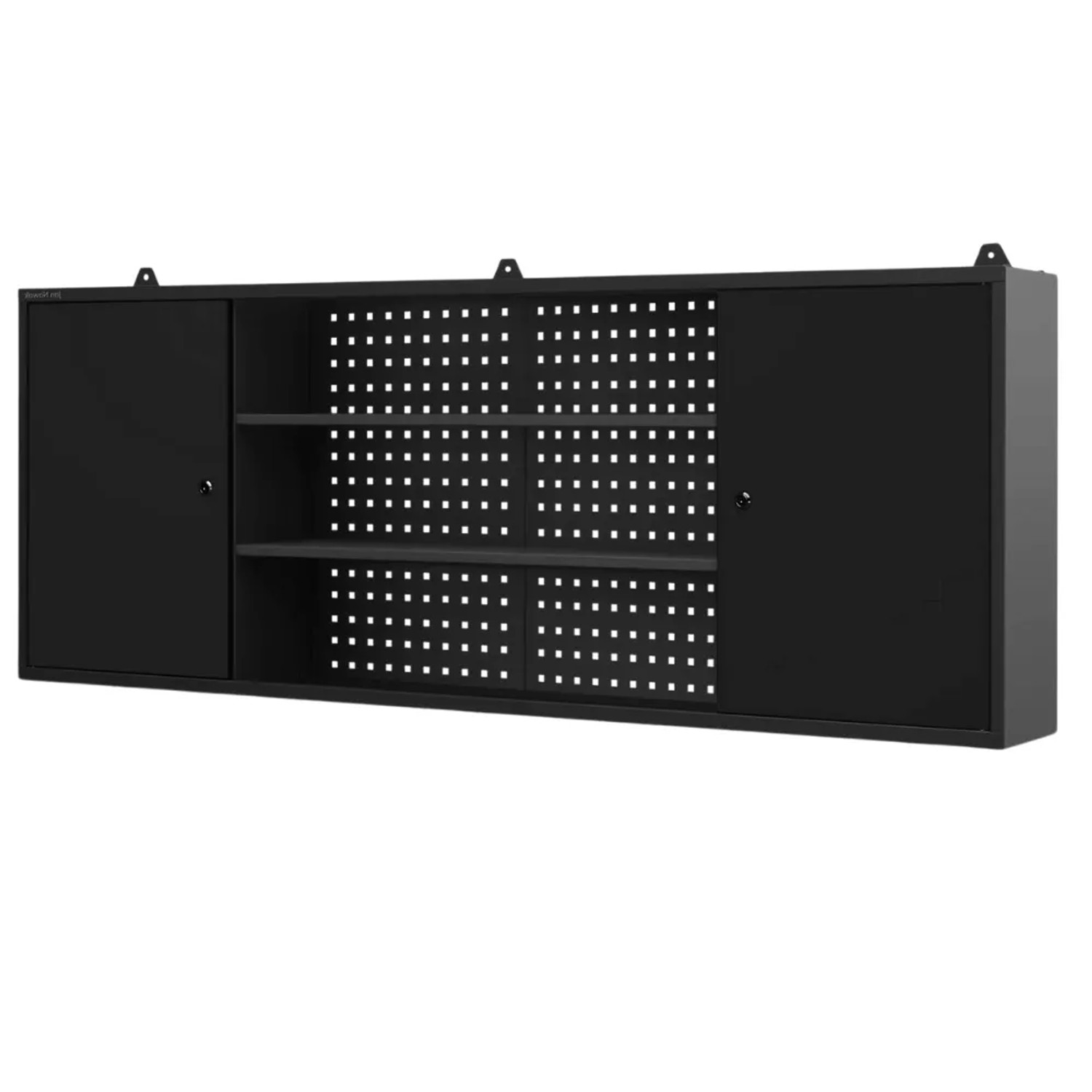 JAN NOWAK Hängeschrank Werkstatt Abschließbar LEO 60 x 160 x 20 cm Schwarz