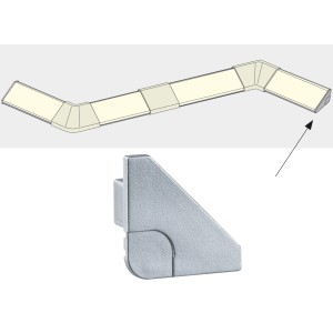 Paulmann Delta Profil Cap 2er-Pack für LED-Streifen, Alu matt, mit Kabeldurchlass.