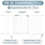 ib style Türschutzgitter Berrin 58-185cm Treppenschutzgitter für Kinder und Haustiere Ohne Bohren Weiß 125-135 cm_9
