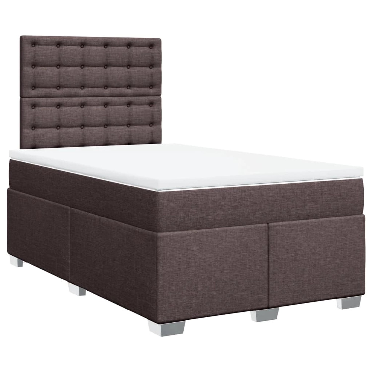 vidaXL Boxspringbett mit Matratze Dunkelbraun 120x190 cm Stoff2107493 günstig online kaufen