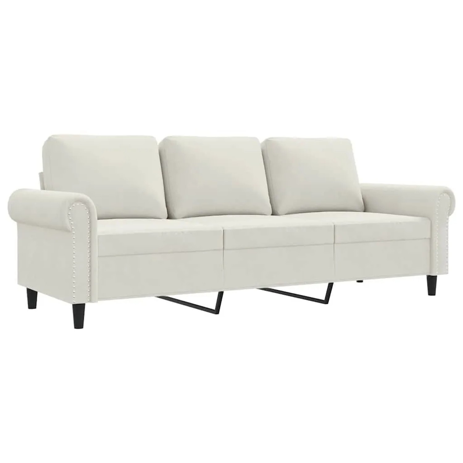 vidaXL 3-Sitzer-Sofa Creme 180 cm Samt 359547 günstig online kaufen