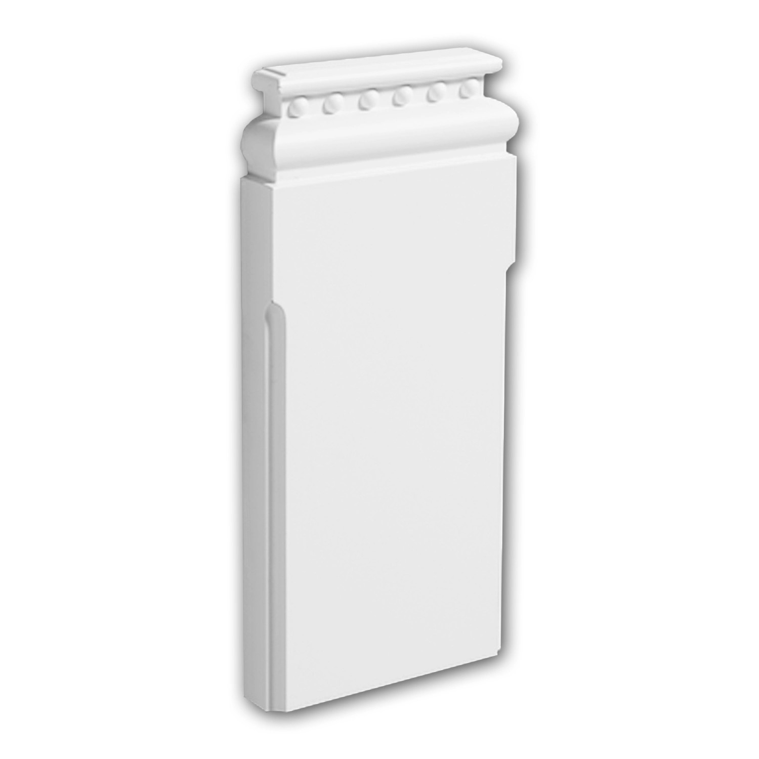 PROFHOME 123600 Pilaster Sockel Zierelement Flachsäule Wandsäule, 11,7 cm x 25,5 cm x 2,5 cm Weiß