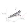 Grau-weiße Möwe als Vogelschreck, wetterfest, zur Dekoration und Vogelabwehr.