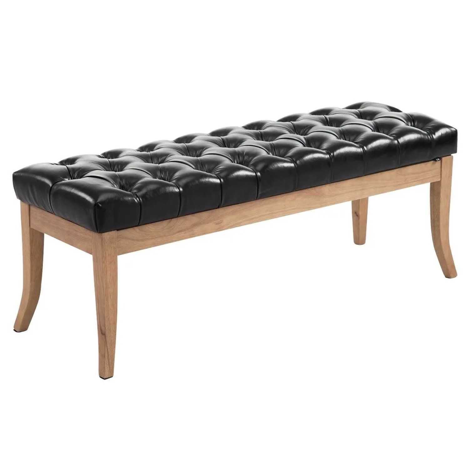 CLP Sitzbank Ramses Kunstleder Antik-Hell Schwarz/120 cm