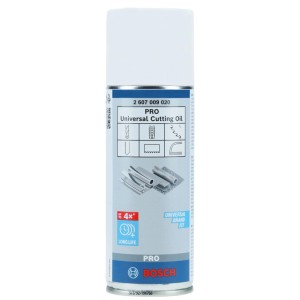 Bosch Universalschneideöl Pro für Bohrer und Sägeblätter, verlängert die Lebensdauer.