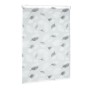 Relaxdays Duschrollo Kunststoff Aluminium Transparent Schwarz Weiß Wasserabweisend 100 cm x 240 cm 0,7 kg