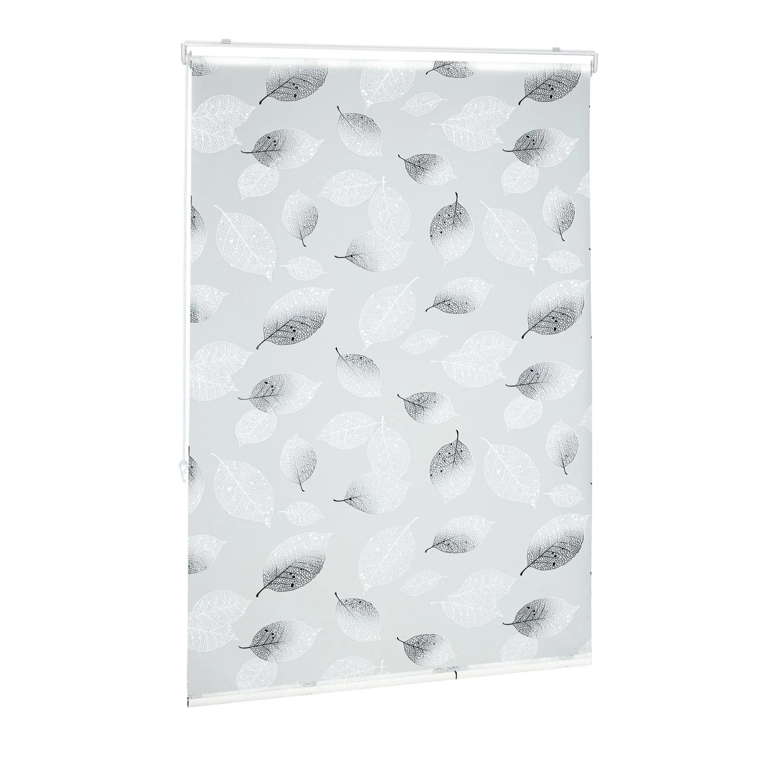 Relaxdays Duschrollo Kunststoff Aluminium Transparent Schwarz Weiß Wasserabweisend 100 cm x 240 cm 0,7 kg