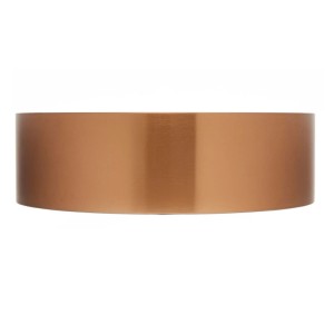 Rundes Aufsatzwaschbecken aus gebürstetem Edelstahl in Rosegold, 38 cm.