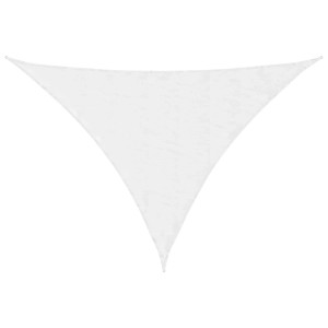 Dreieckiges, weißes Sonnensegel aus Oxford-Gewebe, 3x3x4,24 m.