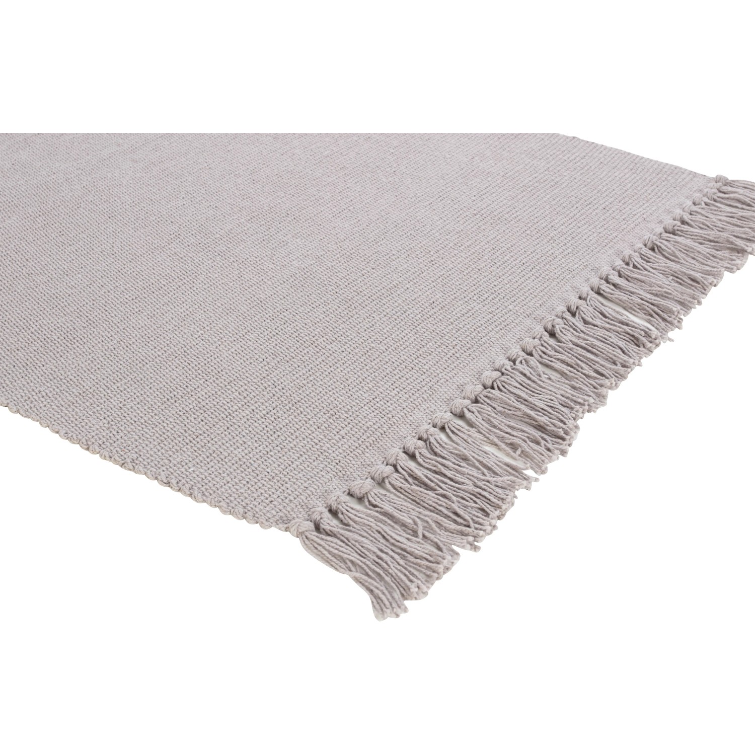 OBI Kleiner Teppich Baumwoll Uni Silbergrau 50 x 80 cm kaufen bei OBI