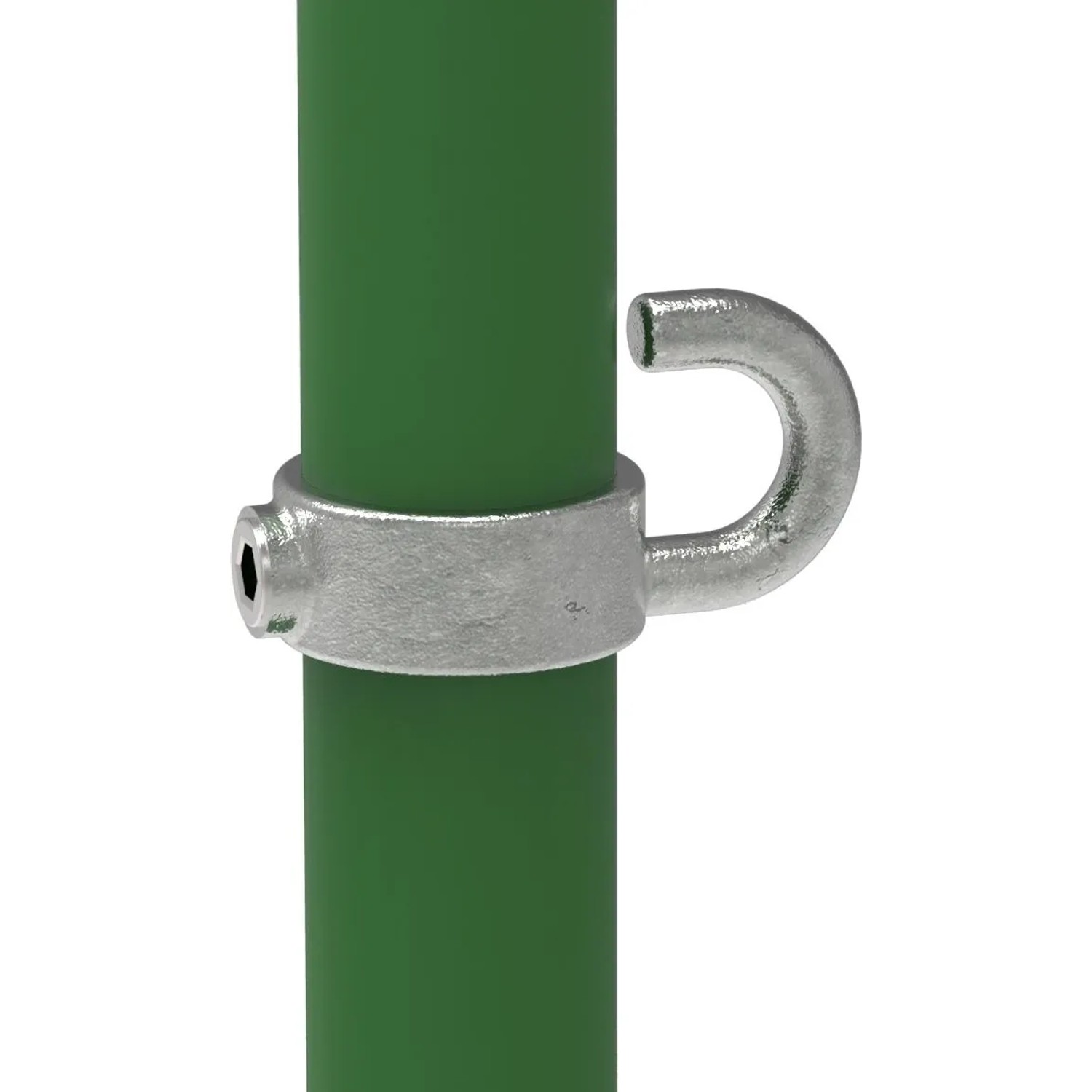 FeNau Rohrverbinder Stellring Mit Haken Ø 17,2 mm 3/8 Zoll Temperguss Verzinkt 182S17