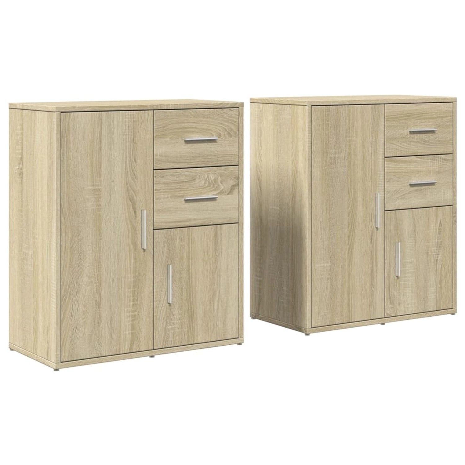 vidaXL Sideboards 2 Stk Sonoma-Eiche 60x31x70 cm Holzwerkstoff 3276562 günstig online kaufen