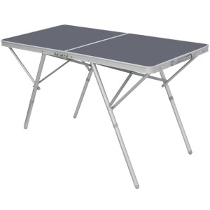 AMANKA Campingtisch, 120x60 cm, anthrazit, mit Aluminiumgestell. Ideal für Camping & Freizeit.