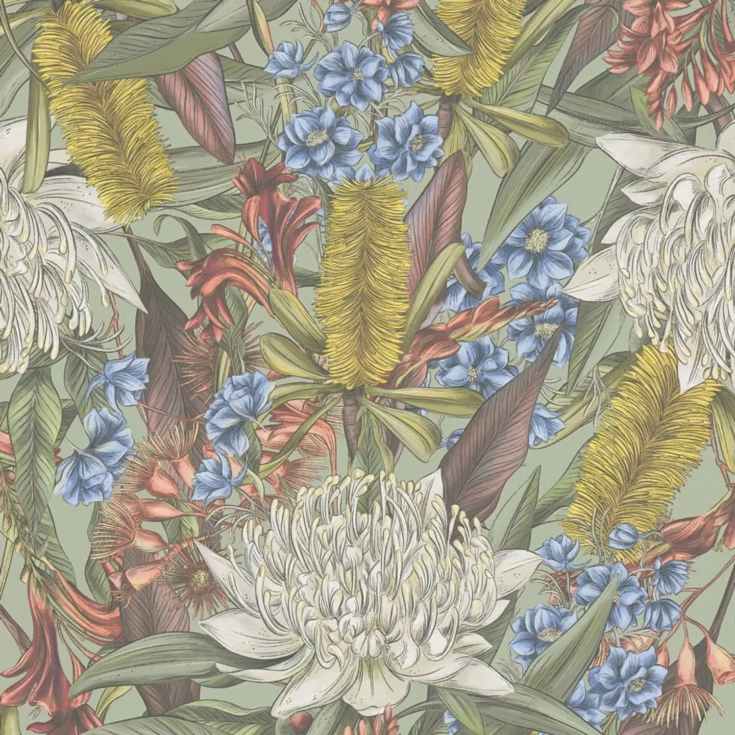 Tadessi Tapete Floral M1-No.4502 Vliestapete in Mehrfarbig