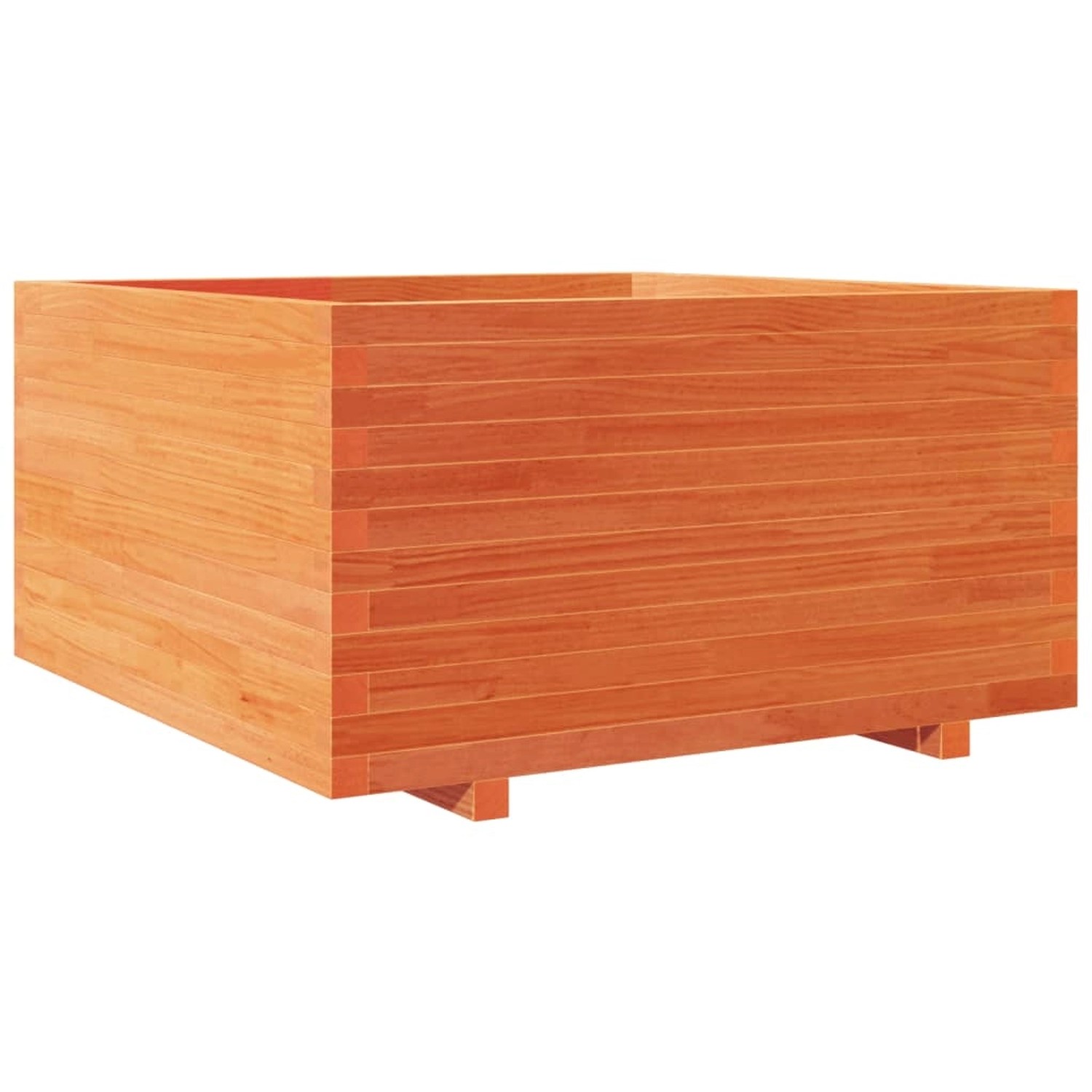 vidaXL Pflanzkübel Wachsbraun 90x90x49,5 cm Massivholz Kiefer 3282536 günstig online kaufen