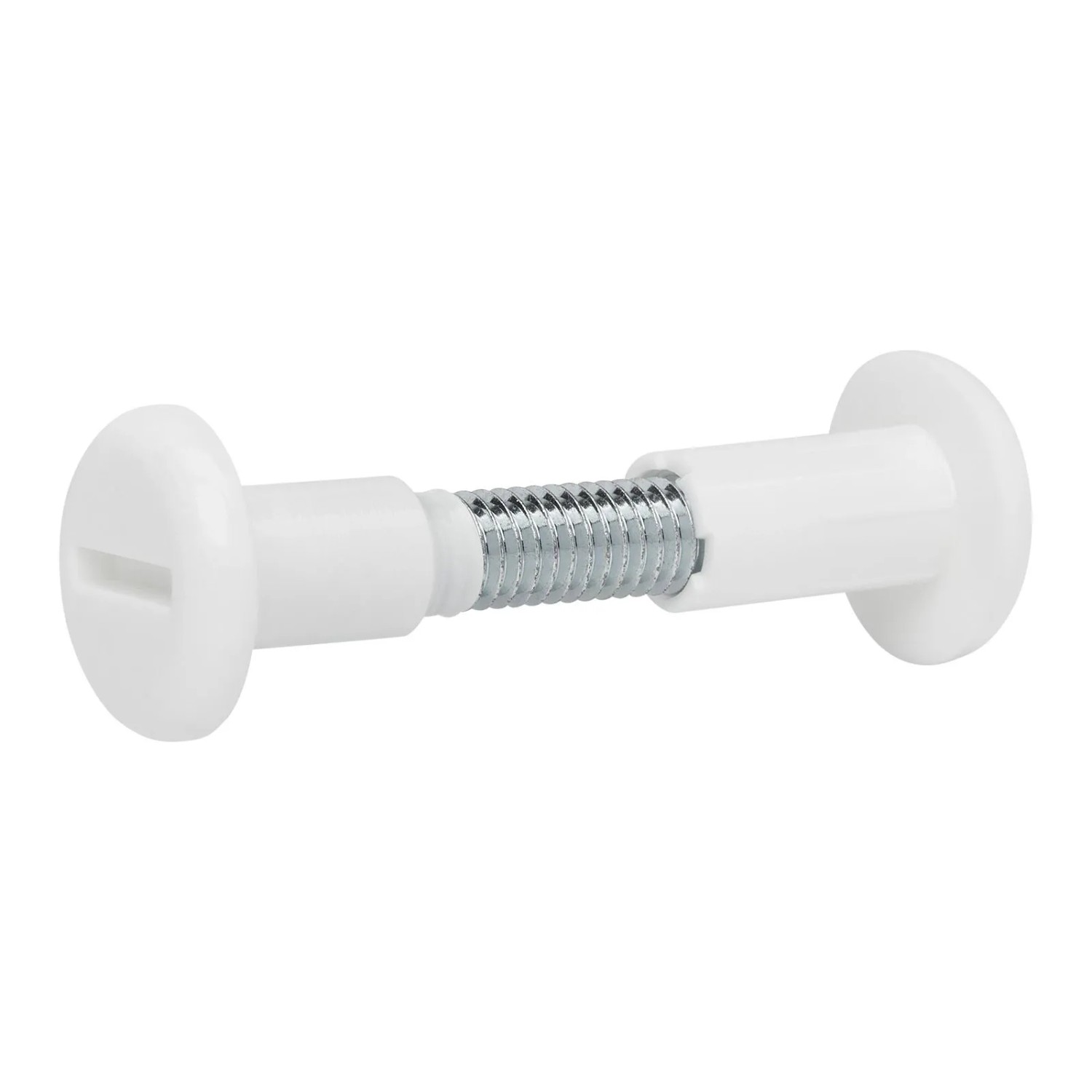 SOTECH 10 Stück Möbel Verbindungsschrauben mit Weißen Kunststoffkappen Bohrloch Ø8 mm mit M6 Gewinde
