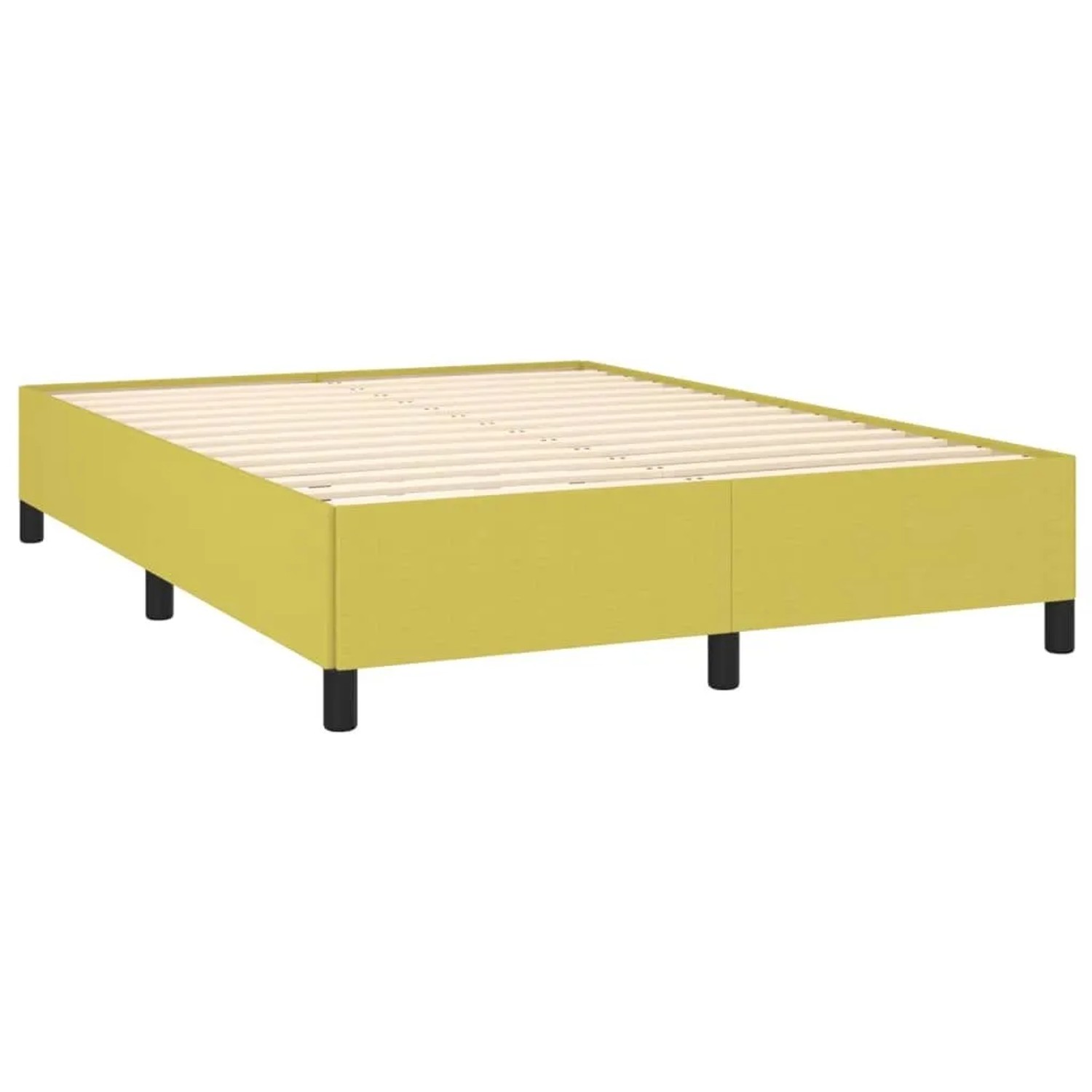 vidaXL Bettgestell Ohne Matratze Grün 140x190 cm Stoff 347065