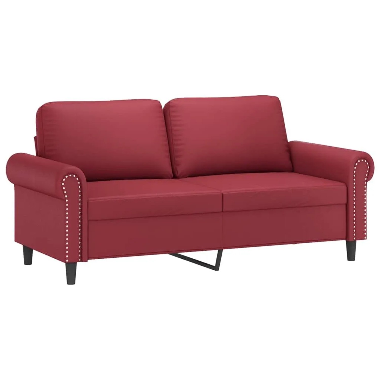 vidaXL 2-Sitzer-Sofa Weinrot 140 cm Kunstleder 359507