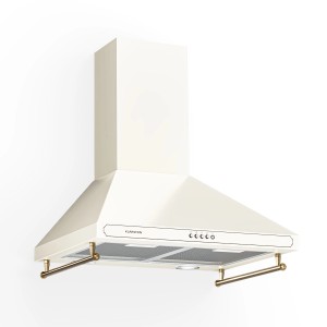 Klarstein Victoria Dunstabzugshaube 60cm Retro-Design 644,5m³/h 2 LED-Lampen Creme