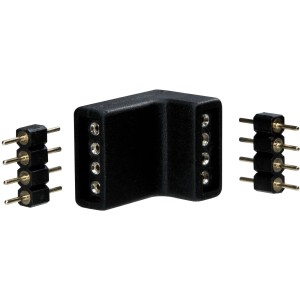 Paulmann YourLED Eckverbinder 4er-Pack, schwarz-weiß, für LED-Streifen.