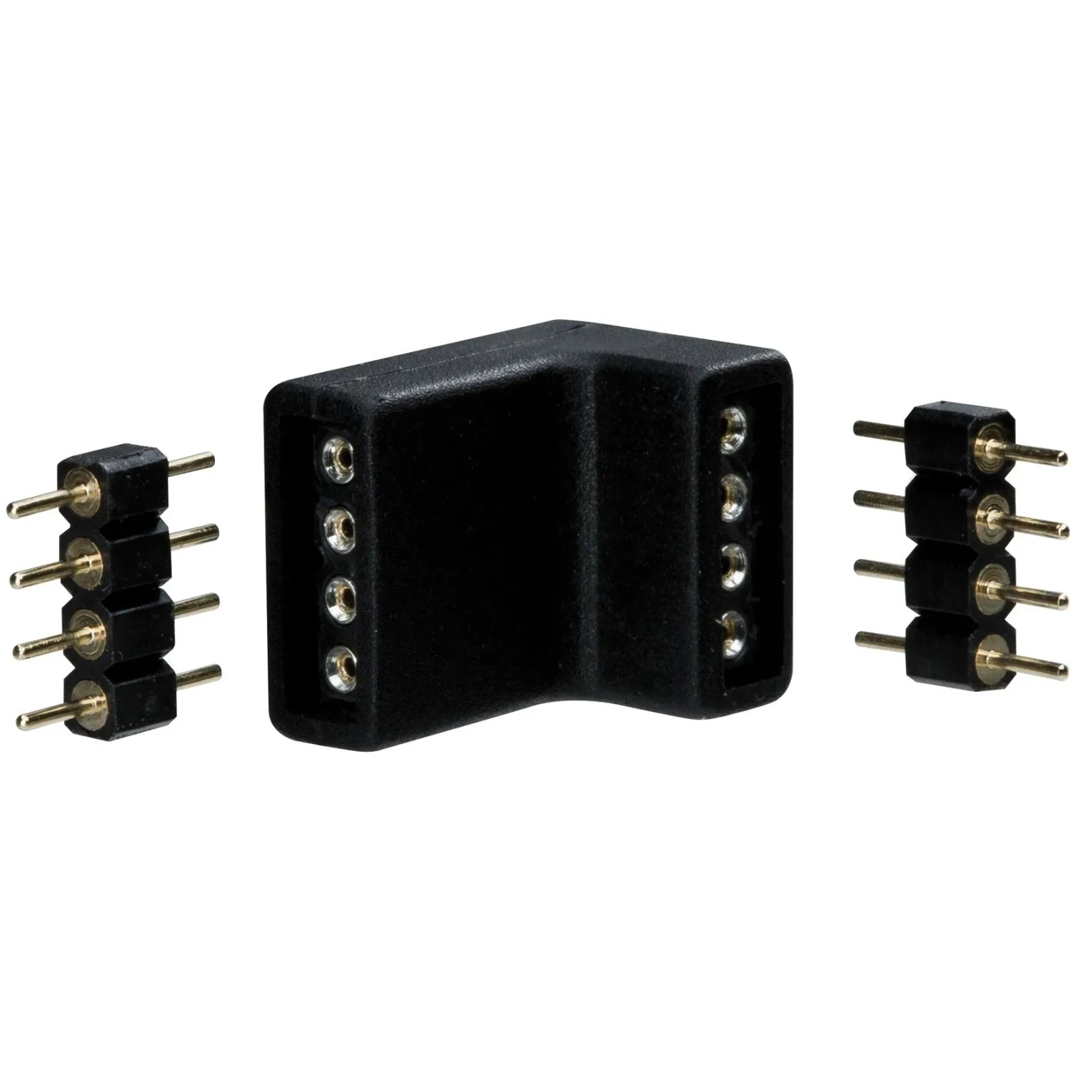 Paulmann YourLED Eckverbinder 4er-Pack, schwarz-weiß, für LED-Streifen.