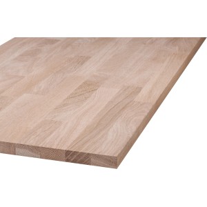 Massivholzplatte Eiche, 200x20x1,8 cm, für Regalböden und Möbelbau.