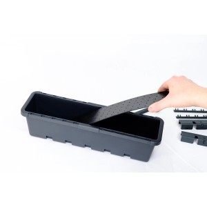 GreenLife Blumenkasten 10 Stück in Anthrazit als Komplett Set