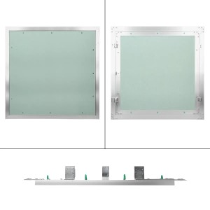 ECD Germany Revisionsklappe 600x600 mm mit Gipskarton-Einlage und Aluminiumrahmen.