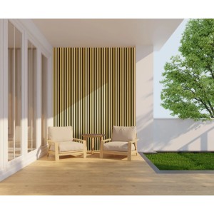 FN Neuhofer Akustikpaneel Acustico Alu 565 mm x 17 mm x 2400 mm Alu Gold