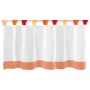 Arsvita Bistrogardine, 150x45 cm, orange-rot, mit Schlaufen für Fenstervorhänge.