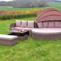 Merxx Riva-Insel mit Erweiterung: Lounge-Gartenmöbel mit Insel, Bank, Tisch und Auflagen.