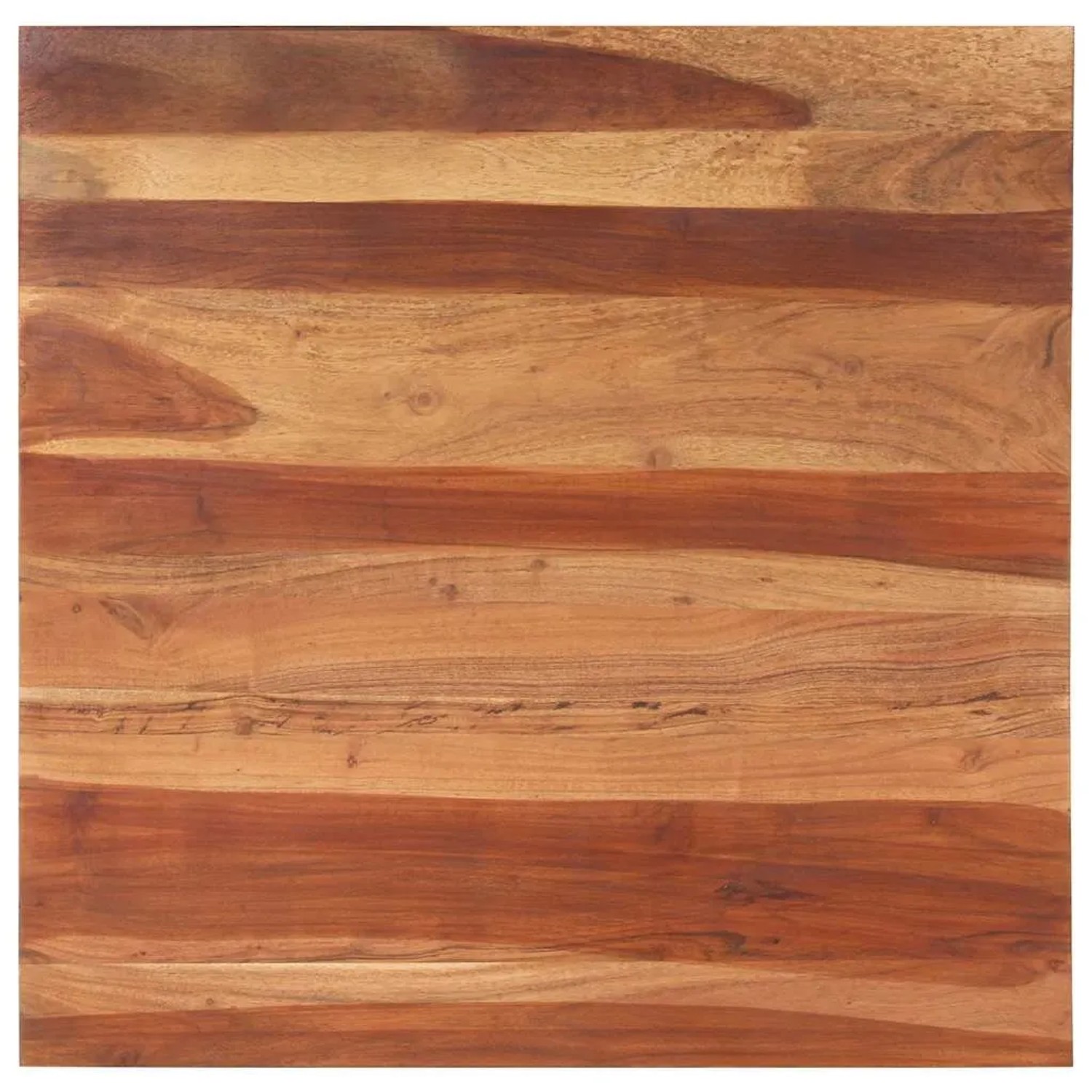 vidaXL Tischplatte Massivholz Palisander 25-27 mm 80x80 cm 285998