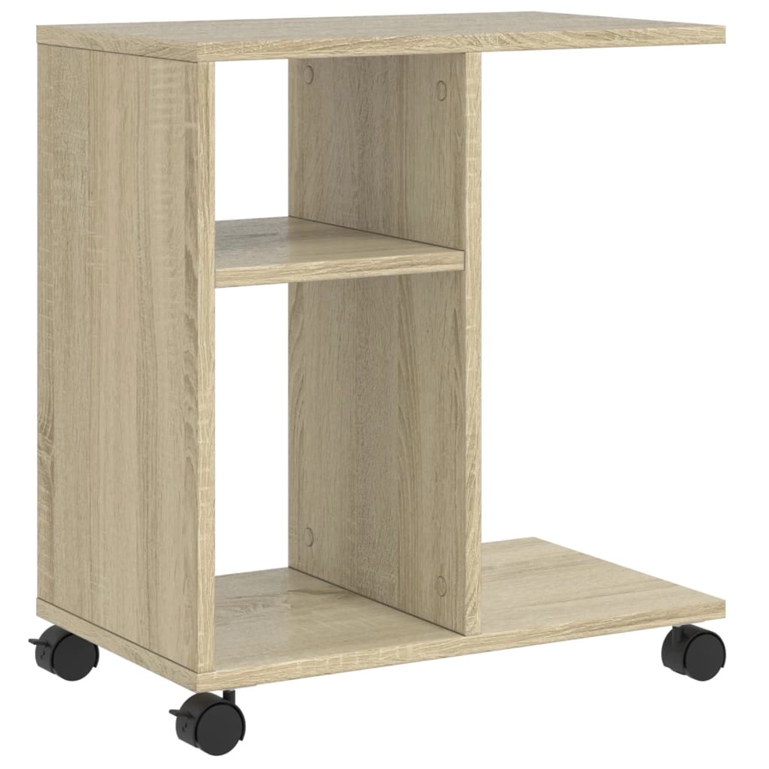 vidaXL Beistelltisch mit Rollen Sonoma-Eiche 50x30x55 cm Holzwerkstoff 8405 günstig online kaufen