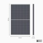 EcoFlow Solarpanel 160W, schwarzes Solarmodul mit Maßangaben für Solaranlagen.