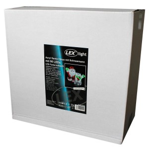 Lex LED Acryl Figur Santa Claus u. Schneemann 38cm Beleuchtet 90LEDs Weihnachtsdeko