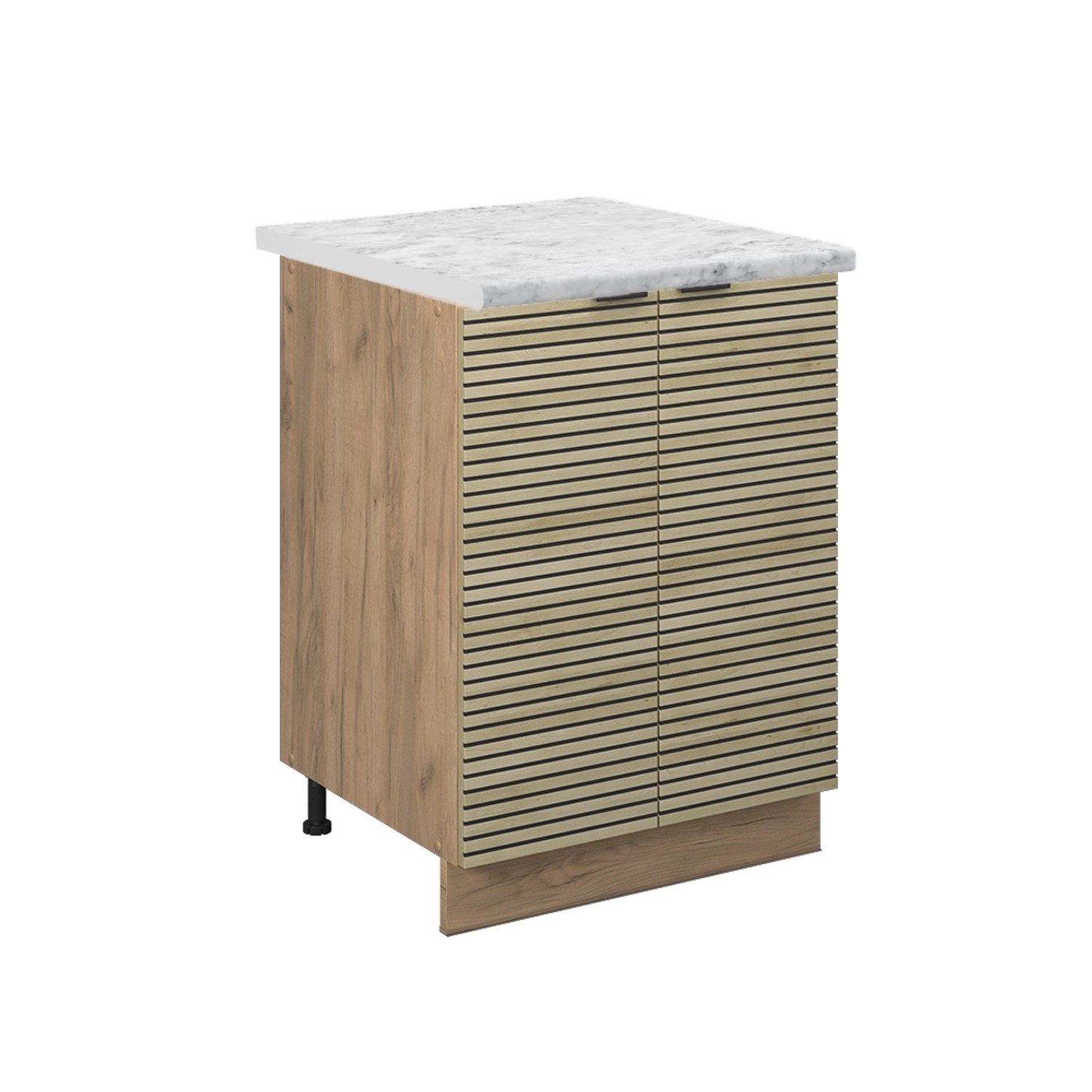 Thumbnail - Vicco Küchenunterschrank Fame-Line Küchenkommode Eiche Paneel 60 cm AP Marmor