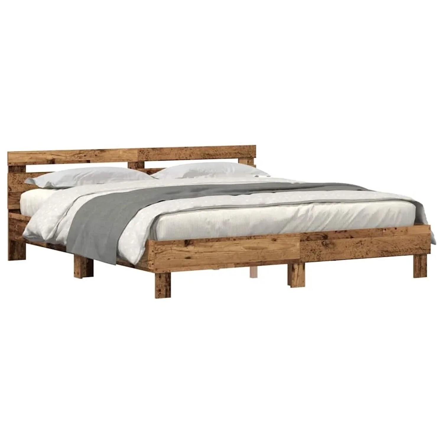 vidaXL Bettgestell Altholz 200 x 200 cm Holzwerkstoff 3333933 günstig online kaufen