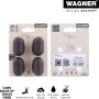 Wagner Wandhaken Set Pill WH 0400, schwarz, 4 Stück, aus Bio-Kunststoff.