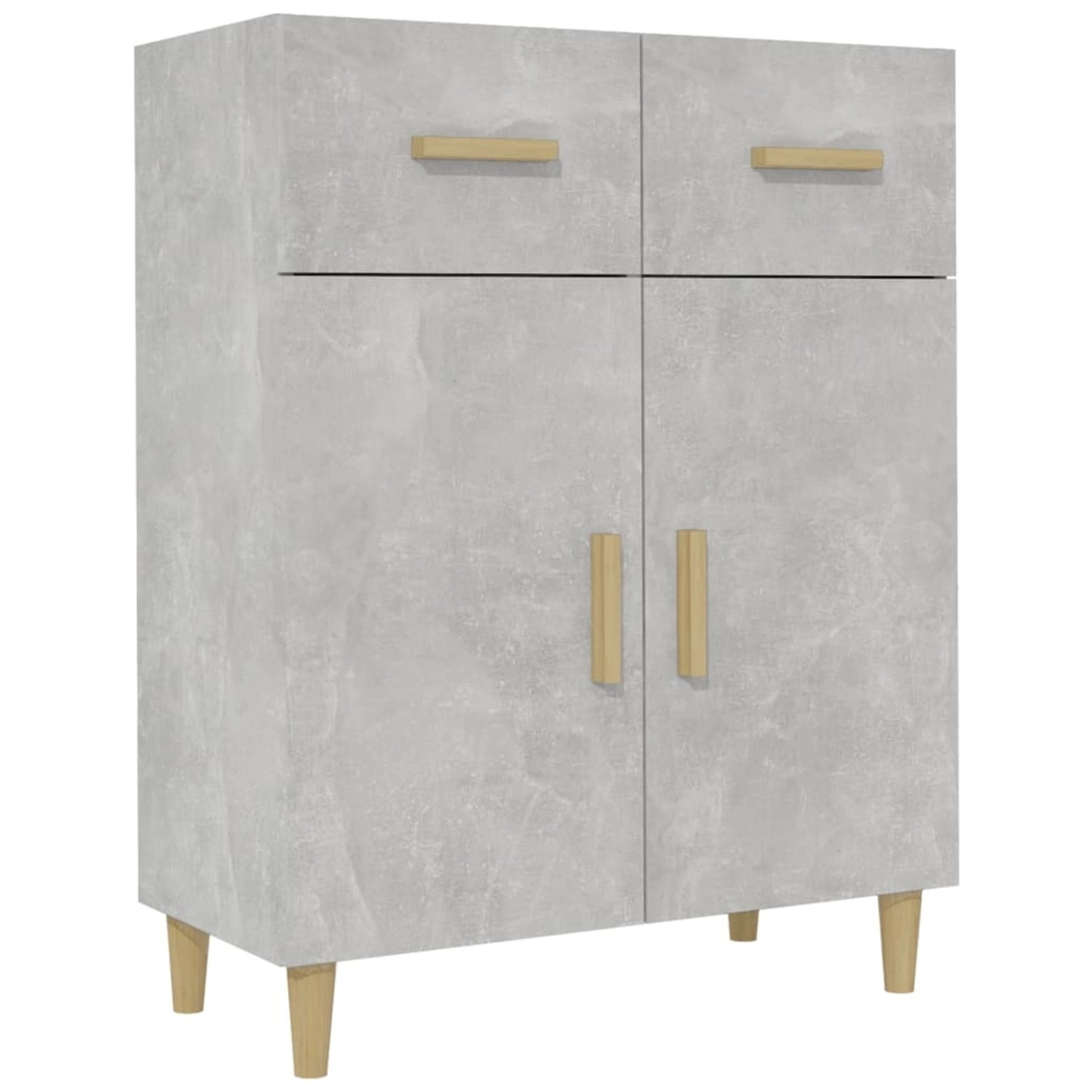 vidaXL Sideboard Betongrau 69,5x34x89 cm Holzwerkstoff 812190 günstig online kaufen