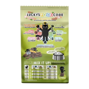 Lucky Lou Katzen-Trockenfutter Adult Geflügel & Insekten, 750g Packung.