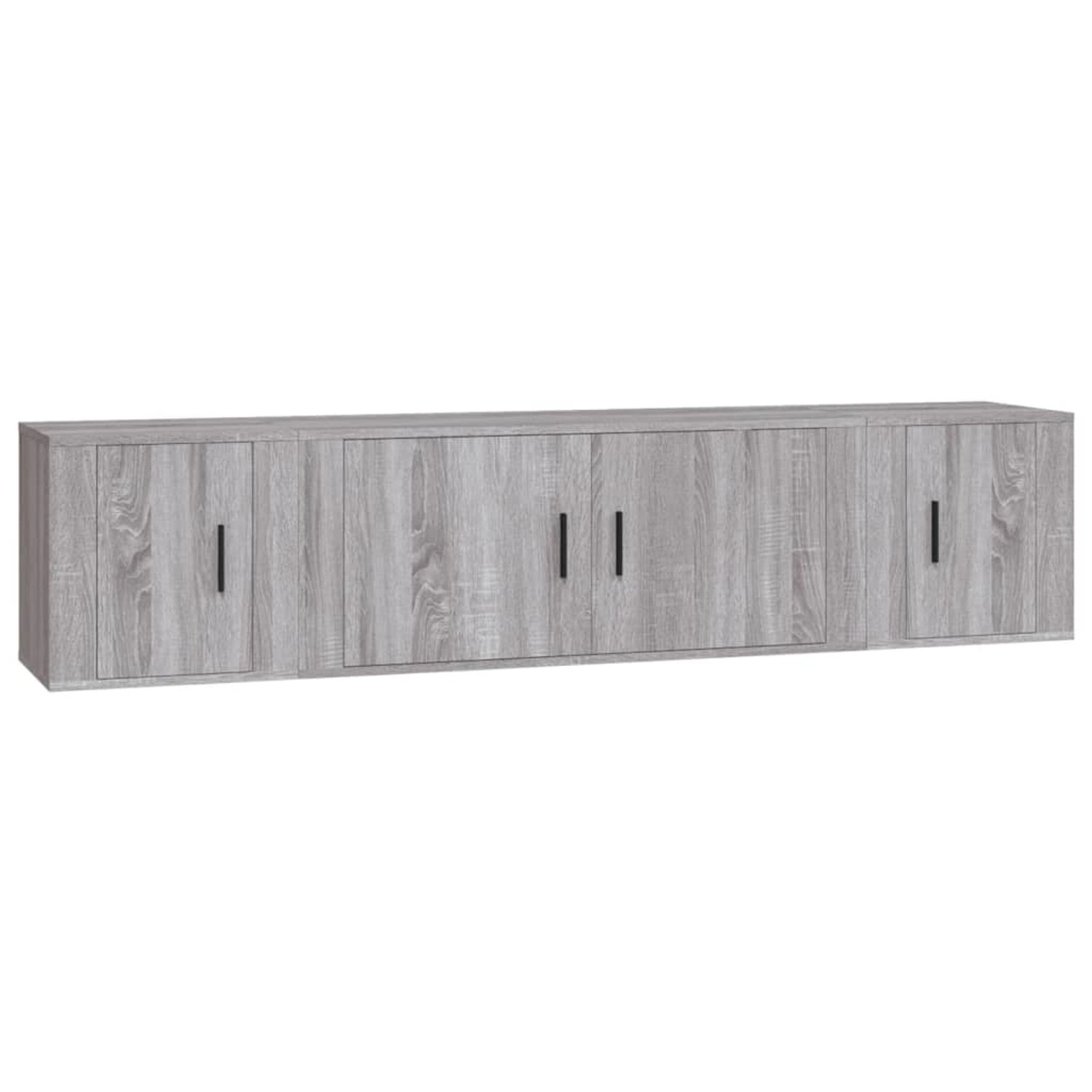 vidaXL 3-Tlg TV-Schrank-Set Grau Sonoma Holzwerkstoff 3188420