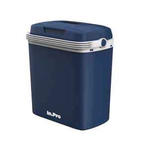 Blaue In.Pro Kühlbox IP-KB24, 24 Liter, für 12/230V, thermoelektrisch.