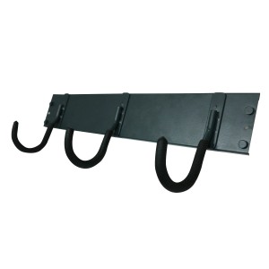 Ar Shelving Seitenteil Rivet mit 3 Haken für Rivet Regale, anthrazitgrau.