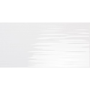 Glänzende, weiße Vabene Wandfliese Dream Light, 30x60 cm, für den Innenbereich.