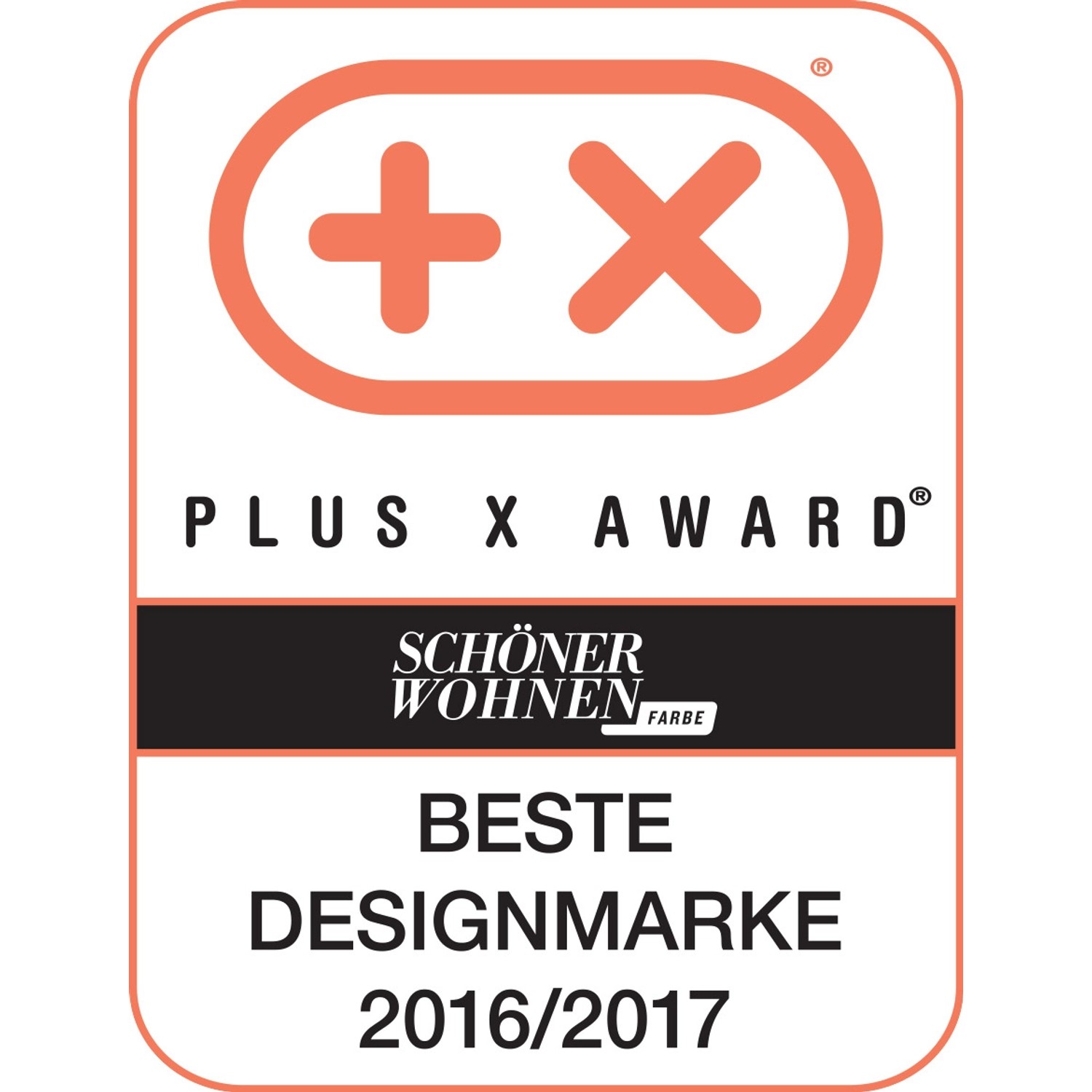 Schöner Wohnen Trendfarbe: Plus X Award als beste Designmarke 2016/2017.