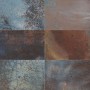 Matte Wandfliesen 20x40cm in Terracotta-Blau Farbmischung mit Raku-Optik und starker V4 Farbvariation.