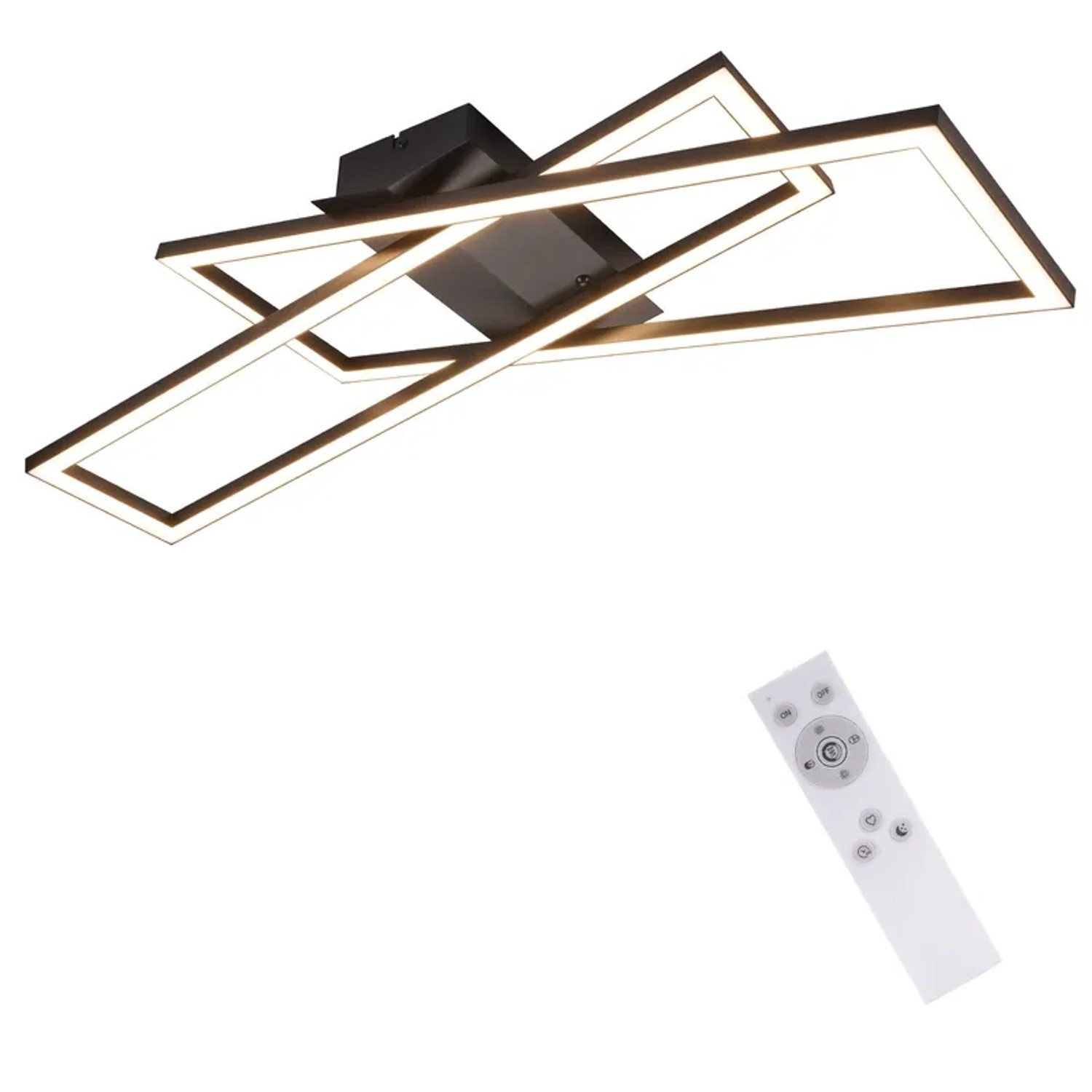 Nettlife Majewski LED Deckenleuchte aus Metall Schwarz L 67 cm