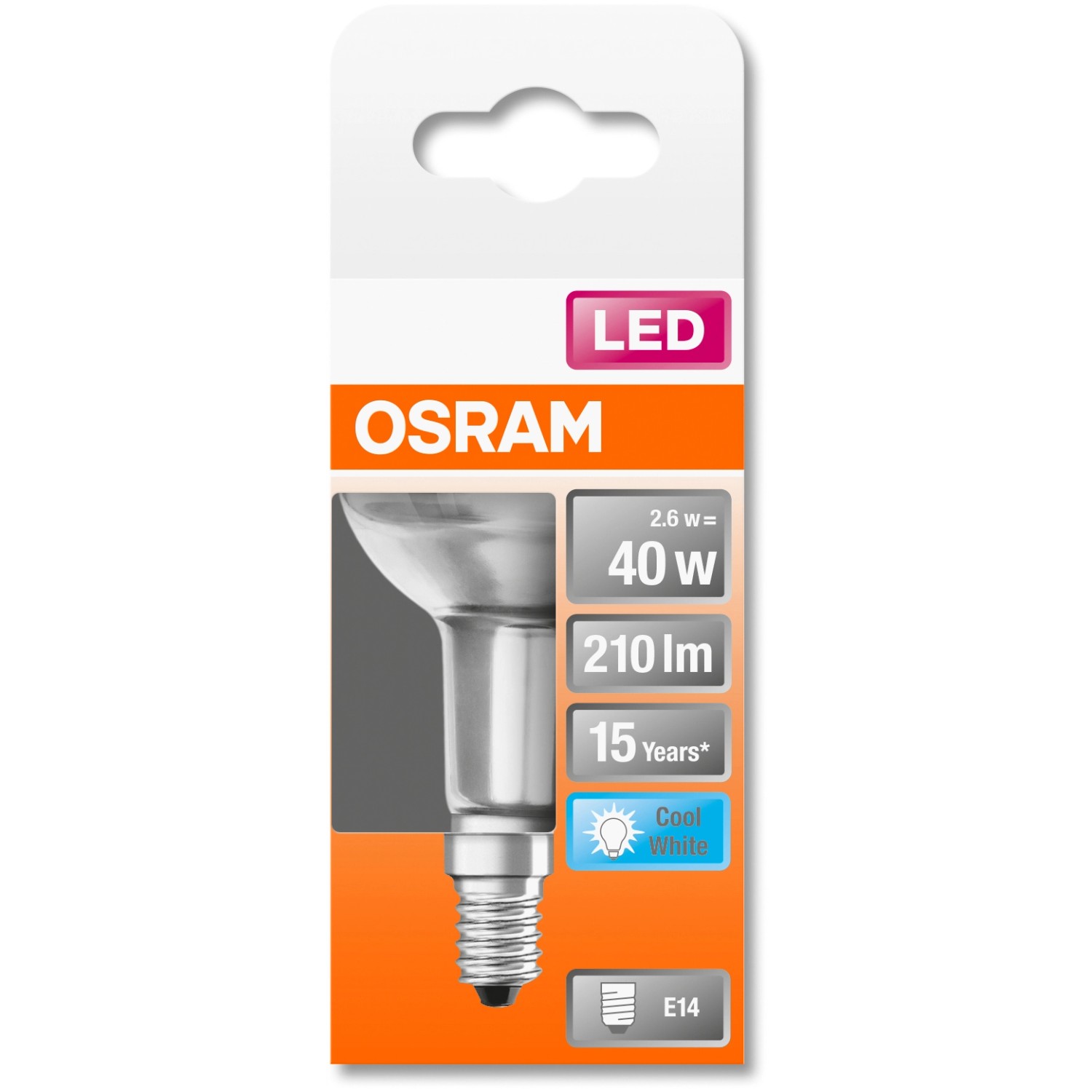 Osram LED-Leuchtmittel E14 Reflektor R50 2,6 W 210 lm 8,5 x 5 cm (H x Ø)