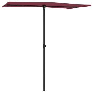 vidaXL Sonnenschirm mit Aluminium-Mast 180x110 cm Bordeauxrot 47332