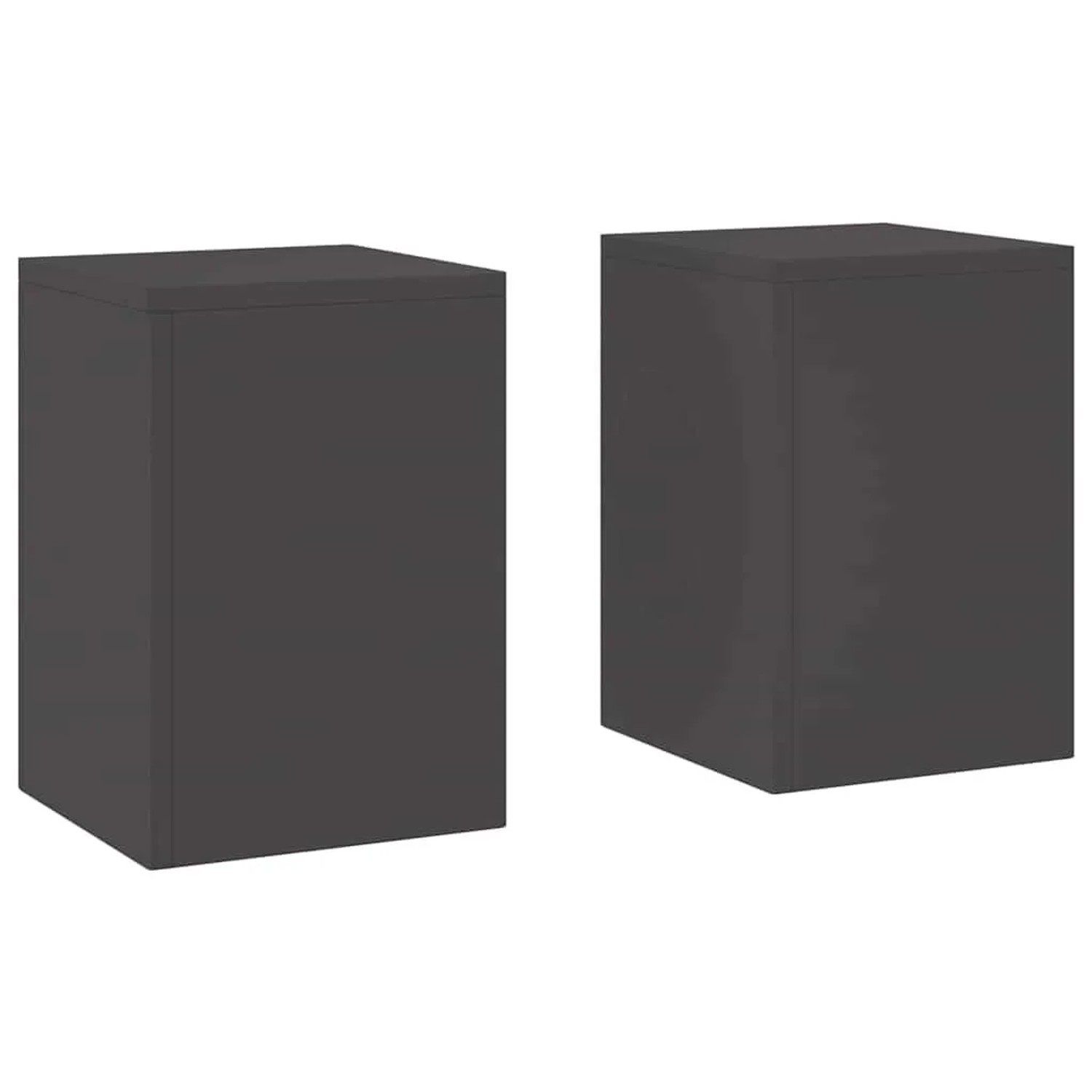 vidaXL Pflanzenständer 2 Stk Schwarz 24 x 24 x 35 cm Stahl 865806